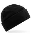BB243R B243R Beechfield Recycled Fleece Cuffed Beanie Black colour image